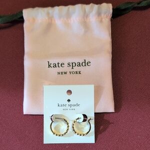 Kate Spade Gold and Purple Stone Earrings
